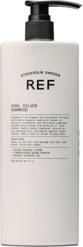 282x840-111 REF Cool Silver Shampoo 750 ml - Zilvershampoo vrouwen - Voor Gekleurd haar/Grijs haar - Image 1