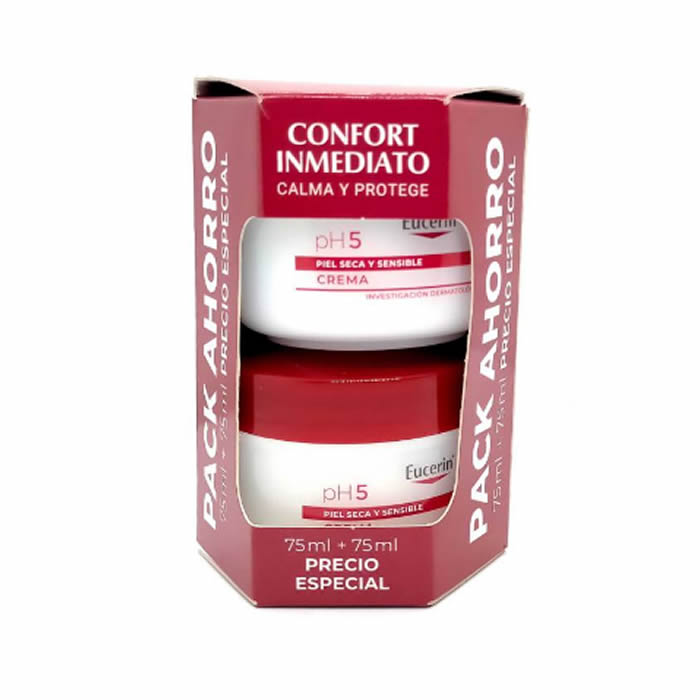 4005800327087 Eucerin Ph5 Body Cream Dry Skin 2x75ml - Image 1