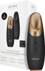 GESKE | SmartAppGuided™ Warm & Cool Eye Energizer | 6 in 1 | Oogmassageapparaat | Apparaat tegen donkere kringen | Traanzakjes en hangende oogleden verwijderen | Elektrische oogmassage
