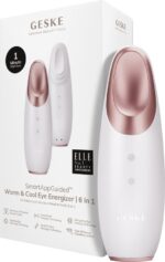 GESKE | SmartAppGuided™ Warm & Cool Eye Energizer | 6 in 1 | Oogmassageapparaat | Apparaat tegen donkere kringen | Traanzakjes en hangende oogleden verwijderen | Elektrische oogmassage