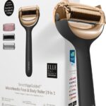 GESKE | SmartAppGuided™ MicroNeedle Face & Body Roller | 9 in 1 | rozenkwarts | Elektrische dermaroller | Microneedling | Microneedling-apparaat | Roller | Schoonheidsroller voor gezicht en lichaam