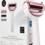 GESKE | SmartAppGuided™ MicroNeedle Face & Body Roller | 9 in 1 | rozenkwarts | Elektrische dermaroller | Microneedling | Microneedling-apparaat | Roller | Schoonheidsroller voor gezicht en lichaam