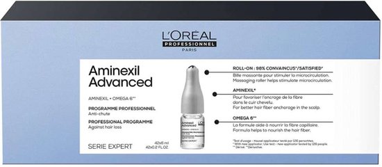 550x240-52 L'orEal Professionnel Paris Aminexil Advanced Ampoules Enriched With Dermatological Active Ingredients For Hair 42 X 6 Ml - Image 1