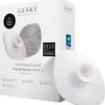 GESKE | SmartAppGuided™ Facial Brush 4 in 1 | Gezichtsreinigingsborstel met handvat | Zachte siliconen borstel | Professionele gezichtsreiniging | Gezichtsreinigingsapparaat | Huidreiniging