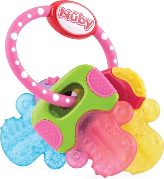 550x598-35 Nûby - IcyBite Koelbijtsleutels - Roze - 3m+ - Image 1