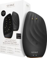 GESKE | SmartAppGuided™ Sonic Thermo Facial Brush & Face-Lifter | 8 in 1 | Huidreiniging & anti-rimpel | Siliconen elektrische reinigingsborstel | Gezichtsmassager | Reiniging & anti-aging