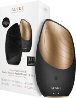 GESKE | SmartAppGuided™ Sonic Thermo Facial Brush | 6 in 1 | Huidreiniging | Reinigingsborstel met warmtefunctie | Gezichtsmassager | Elektrische gezichtsborstel | Apparaat voor gezichtsreiniging