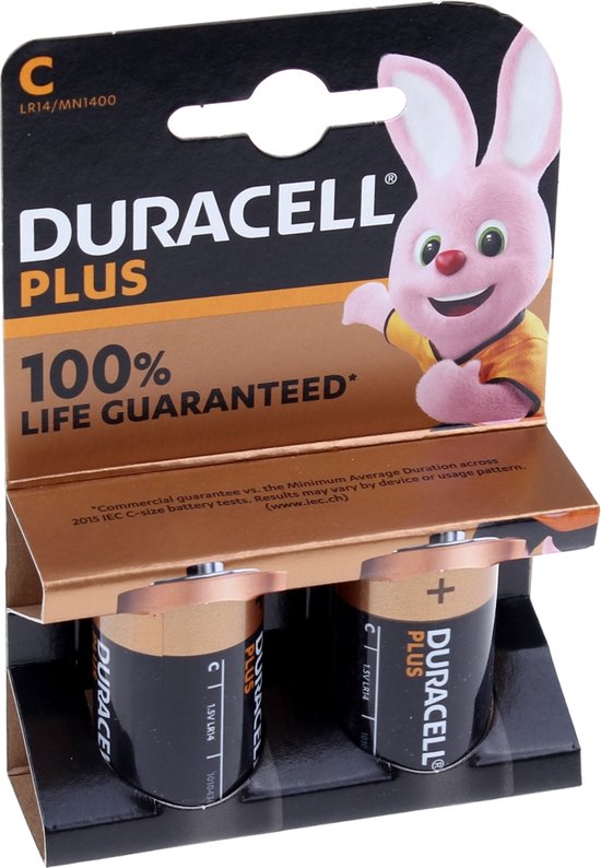 550x794-143 Duracell Plus Alkaline C batterijen - 2 stuks - Image 1