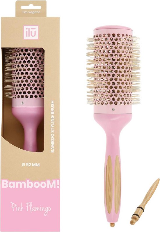 550x796-55 Bamboom - Styling Pink Flamingo Round Brush - 52mm - Image 1