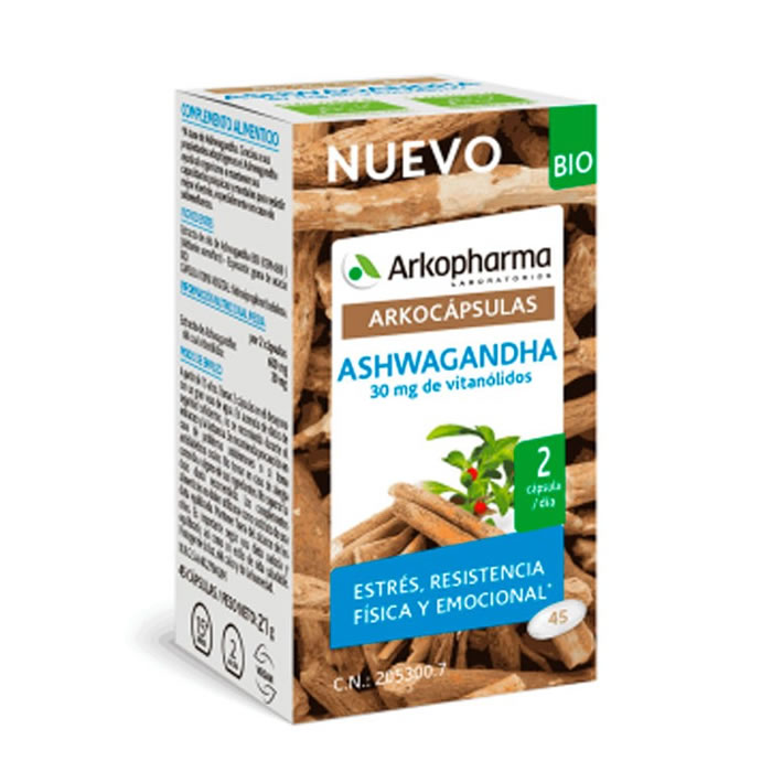 3248453_825af371cf806a322336182332a635f8 Arkocapsulas Ashwagandha Bio 45 Capsules - Image 1