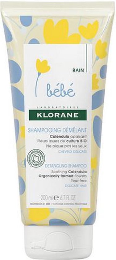 376x840-44 Klorane Gentle Baby Detangling Shampoo 200ml - Image 1