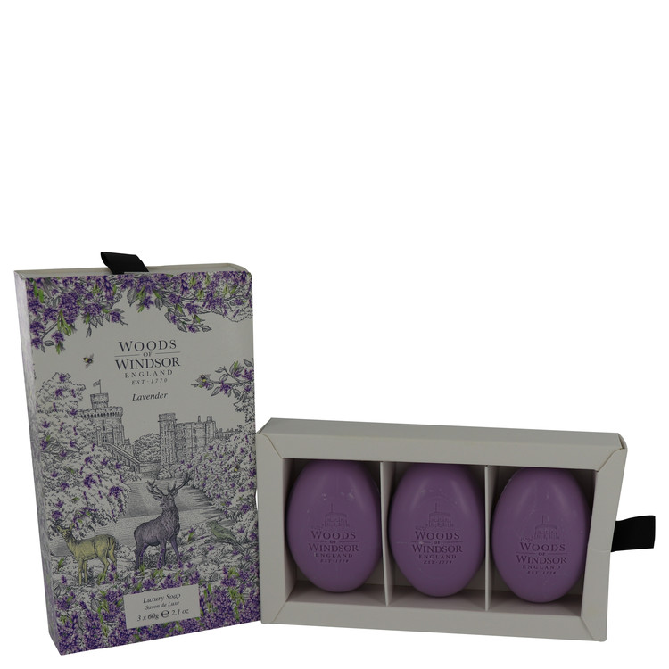 38065_71262a6d07f7699397b7039b44a5a7c7 Woods Of Windsor Lavender Fine English Soap 3 X 62 Ml For Women - Image 1