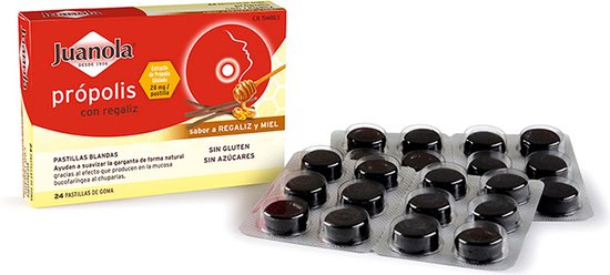 550x248-19 Juanola Tablets Propolis Liquorice Honey 24u - Image 1