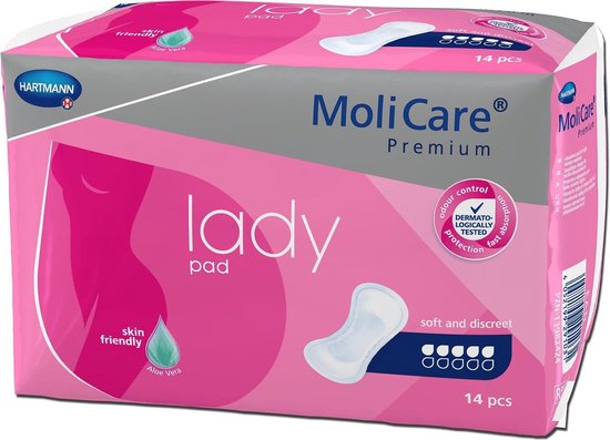 550x397 Molicare Premium Lady Pad 5 Druppels 1029ml Absorptie 14 stuks - Image 1
