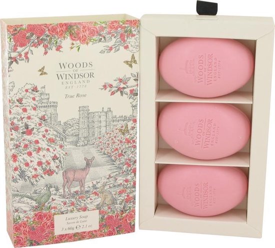 550x496-116 Woods Of Windsor True Rose By Woods Of Windsor Soap 3 X 65 ml - Fragrances For Women - Image 1