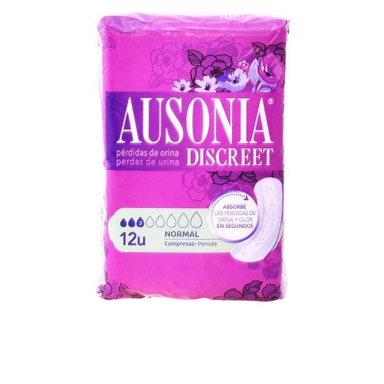 550x550-10675 Discreet Normal Incontinence Pads 12 U By Ausonia 12 Pcs - Image 1