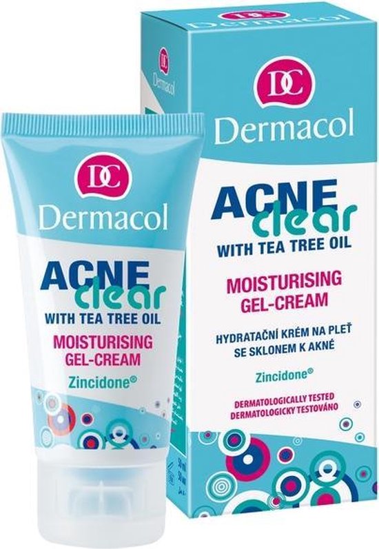 550x797-10 Dermacol Acne Clear met Tea Tree Oil - Moisturing Gel-Cream - 50ML - Image 1